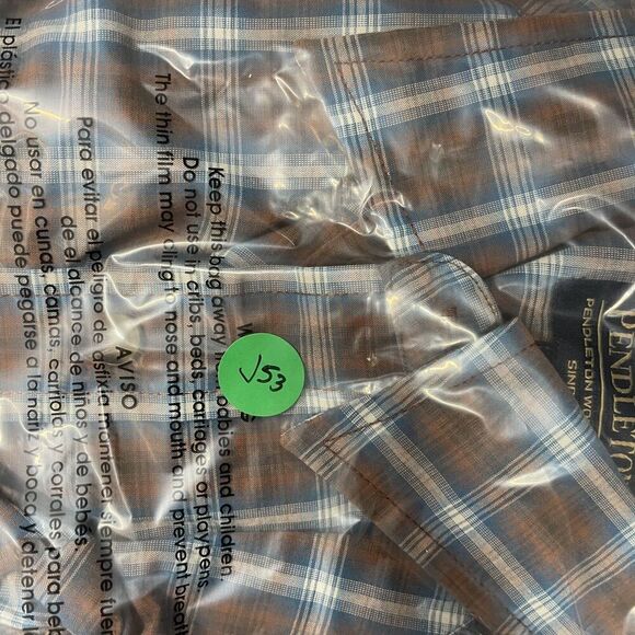 Pendleton Frontier Western Snap Button Collared Shirt Plaid Brown Mens XL - Picture 9 of 9